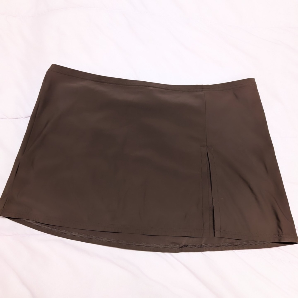 Calvin Klein Brown Swim Skirt Cover Large Swimwear Resort Vacation